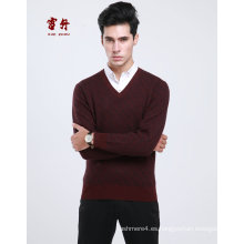 Jersey de manga larga con cuello en V de Yak Wool / Cashmere / Ropa / Jclothing